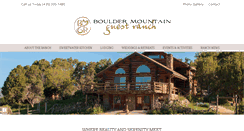 Desktop Screenshot of bouldermountainguestranch.com